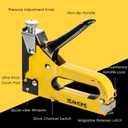 Upholstery 4 in 1 Staple Gun Heavy Duty, with 6000 Staples, Remover, Gloves, Manual Brad Nailer Power Adjustment Stapler Gun for Wood, Upholstery, Carpentry, Decoration DIY Staple Gun