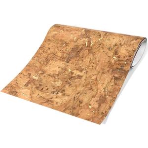 Peel and Stick Wallpaper, Self-Adhesive Cork Contact Paper Inlaid with Golden Foil, Removable Textured 3D, 16.5"x118.1" (Elim Forest)