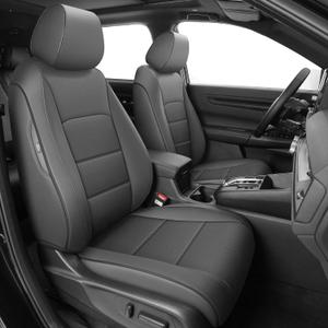 AOMSAZTO Custom Fit Car Seat Covers for Honda CRV: 2023 2024 2025 2026 Faux Leather Full SetCar Seat Cover (5 Seats,Gray)