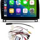 6G 128G 10.2" Wireless Apple Carplay Radio for 07-13 Toyota Tundra, 08-18 Sequoia Android 12 Touch Screen Car Stereo Android Auto Mirror Link QLED Screen GPS Navigation (CAN005-X Harness)