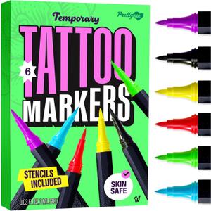 Pretty Me Temporary Tattoos Markers - Henna Body Tattoo Kit for Girls & Adults - Skin Pens for Teen Girl Gifts Trendy Stuff - 12 + Year Old - Cool Birthday Gift Ideas Teens 12 13 14 15 16 17 18 Tween