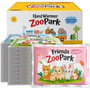 InLife ZooPark Super Warmer for Hands and Body | All Natural & Safe, Instant Quick Heat, Easy & Comfort | Bigger Size, Air Activated, Animal Characters, Stable & Long-Lasting | Odorless, 80 Packs