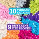 1000 Pieces Friends Pastel Building Block Bricks - 10 Colors, 9 Shapes & 54 Roof Pcs - Compatible & Tight Fit w All Major Brands - Great for Activity Tables & Creativity at Home - Kids Birthday Gift