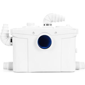1200W Macerator Pump PCB Function Toilet Pump Upflush to 39.4FT 2800GPH Sewerage Sump Pump with 5 Water Inlets 2 Outlets for Toilet Sink Shower Laundry Kitchen Basement (FLO900-TQS Pro)