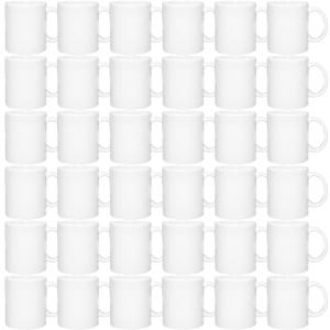 MR.R Set of 36 Sublimation Blanks Dishwasher White Ceramic Coffee Mugs 11oz Blank Ceramic Classic Drinking Cup Mug For Milk Tea Cola Water