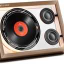 CD Players for Home, Retro Photo Frame Music Player, 5.4 Bluetooth Speaker, Retro CD Player with Speakers Light, Desktop Wall CD Player Wireless Speaker Built-in Mic Remote Control