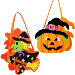 DEMONTALK 2 PCS Small Trick Or Treat Bucket for Babies, toddler Kids Candy Basket for Halloween Decor, Party Favors Goodie Bags for Trick or Treat Candy Gifts, Halloween Decorations