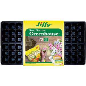 Jiffy Seed Starting Greenhouse with 72 Biodegradable 36mm Peat Pellets and Bonus SUPERthrive Sample + Plant Markers (T72HST14)