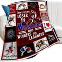 Taimeng Wrestling Throw Blanket, Wrestler BJJ Jiu Jitsu Blanket, Wrestling Sport Fleece Cozy Flannel Warm Lightweight Blankets Gifts for Lovers Kids Teens Women Men Girls Boys 40"X50"