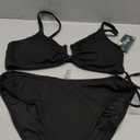 Blooming Jelly Womens Sexy 2 Piece Bikini Sets Cheeky High Cut Bathing Suit Color Block Textured U-Wire Swimsuits 2026 (Large, Black)