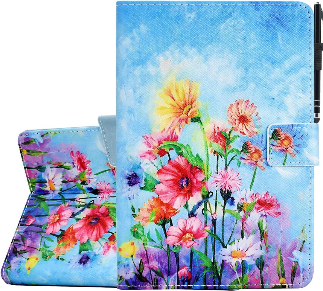 KEROM for Kindle Fire Max 11 Case (13th Generation, 2023 Release), Fire Max 11 Tablet Case, PU Leather Folio Folding Stand Cover for Fire 11 Tablet, Auto Wake/Sleep, Floral