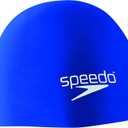 Speedo Unisex-Adult Swim Cap Silicone Elastomeric (Blue)