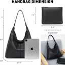 Casual Hobo Bag for Women Soft Shoulder Bags Slouchy Pu Leather Tote Purses for Work Travel