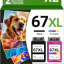 TOKYOINK 67XL Ink Cartridges Compatible for HP67 HP Ink 67 Black/Color Combo Pack for DeskJet 2855e 2827e 2800e 4255e 2755e 2700e 2852e 2700 4155e 2734e 4227e Envy 6000 6055e 6400 Printer