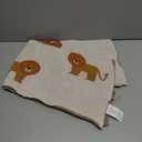 Creative Co-Op Cotton Knit Baby Blanket with Lions, 40" L x 32" W