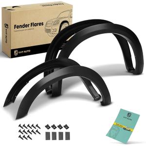YHTAUTO OE Factory Style Fender Flares w/Hardware Kit Fits Dodge Ram 2500/3500 2010-2018(Do Not Fit Dually & Cab Chassis Models), Black Wheel Flare Cover Protector, Set of 4, Front & Rear  