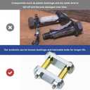 Sporacingrts Heavy Duty Shackle Upgrade Kit Compatible with CRE3000 Stock and Equaflex Trailer Shackle kit 2.25 Shackles Tandem Axle Replaces UO12-016 (Silver) Bolt