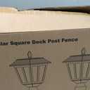 Greluna Solar Post Lamp Lights, 2 Pack 6000K Dusk to Dawn Solar Light with Pier Mount Base, Post Lights Outdoor Waterproof for Garden Yard Landscape Pole Pillar, Outside Decorative Lamp