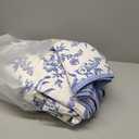 Laura Ashley - Queen Quilt Set, Reversible Cotton Bedding with Matching Shams, Home Decor for All Seasons (Bedford Delft Blue, Queen)