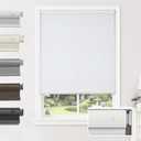 Joydeco No Drill Cordless Blackout Cellular Shades, 56" W x 64" H, White