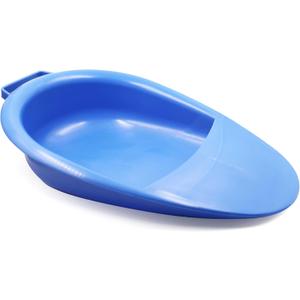 PEPE Mobility Bed Pan for Women and Men, Portable with Handle, Commode Pan for Elderly, Handicapped and Disabled, Lightweight, Blue