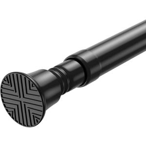 Small Tension Rod 16-38inch Black Tension Curtain Rod No Drilling Spring Rods for Windows Short Tension Rod Adjustable Curtain Rod for Windows,Door,Closet, Kitchen, Black 