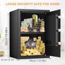 [19.7" Tall] Large Home Safe Box, Anti-theft Safes with Dual Alarm System, Programmable Keypad and Spare Keys, Digital Fire Proof Safe for Home Money Firearm Documents Medicines