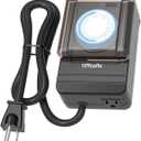 TiFFCOFiO Outdoor Timer Outlet Waterproof, 24 Hour Mechanical Light Timer Outdoor, 2 Grounded Outlets for Home and Garden, 15A 1/2HP, Heavy Duty, ETL Listed (15 Min Interval)