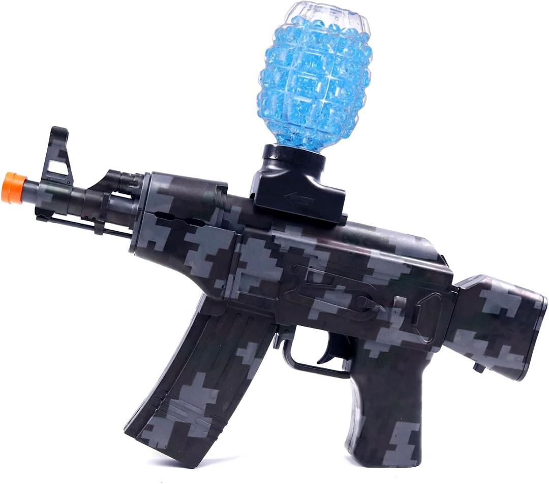 Electric Gel Ball Blaster, Automatic Splatter Ball Blaster Toys with Goggles, Rechargeable Gel Ball Splatter Toy for Shooting Team Game Outdoor Activities Party Favor for 14 Age Up (Black)