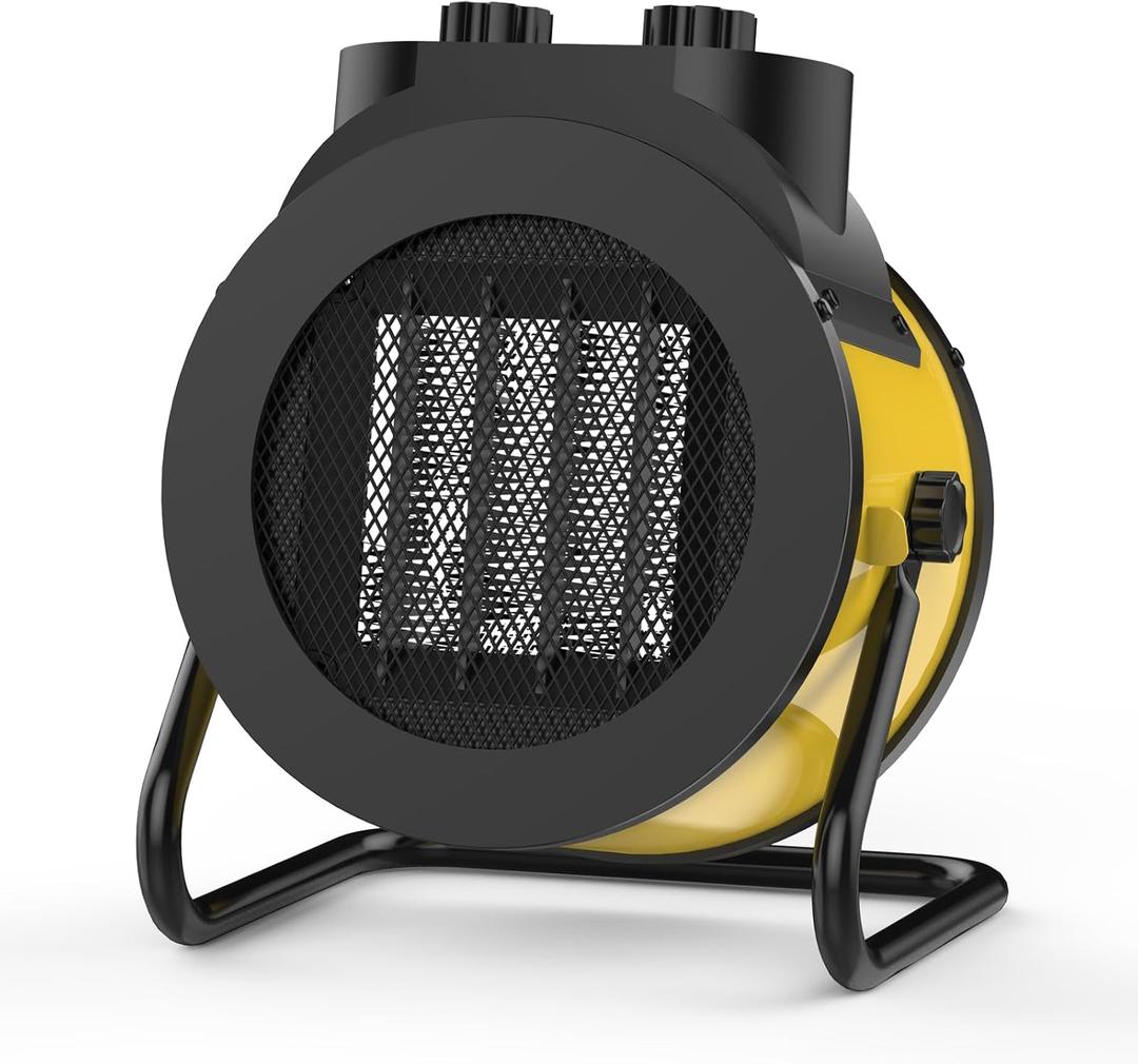 1500W Electric Space Heater with 90 Adjustable Angle, Overheat Protection, Heater for Garage, Office, Indoor Use