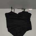 Avidlove Body Suits for Womens Sexy Ruched V Neck Thong Bodysuit Backless Sleeveless Double Lined Cami Body Suit Top (Large, Black)