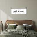 Sweet Dreams Wall Decor Above Bed: Farmhouse Bedroom Sign Guest Room Wall Decor,32x12 Inch Framed Canvas Modern Master Bedroom Wall Art Rustic Hanging Plaque Home Decor