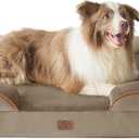 Bedsure L Plus Orthopedic Dog Bed for Large Dogs - Washable Dog Cat Bed Waterproof, L Plus Big Comfort Dogs Couch Sofa with Washable Removable Cover, Pet Bed with Nonskid Bottom, Hazel, 38"