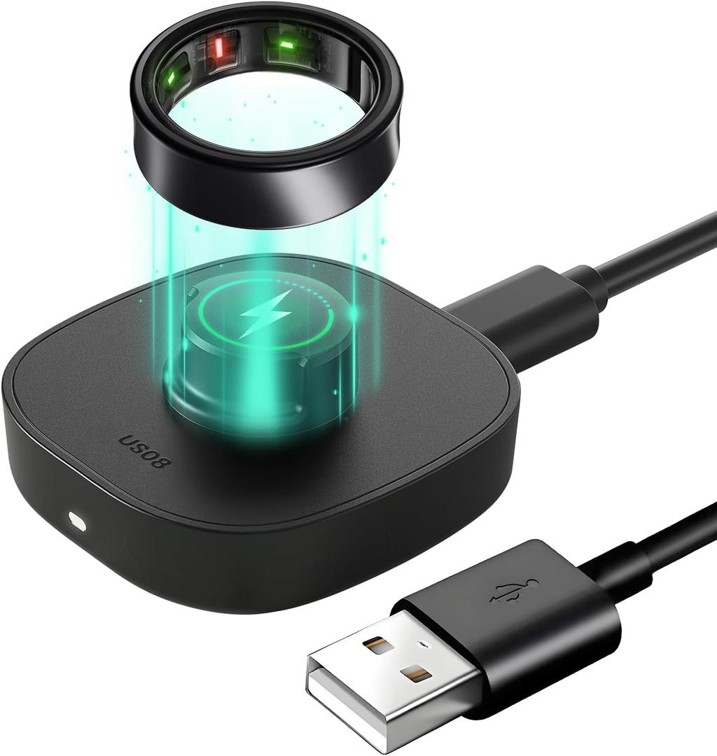 Compatible with Aura Ring Gen 3 Charger, Fast Charging Dock with USB-C Cable for Ring Gen 3 Horizon/Heritage (Size 8)