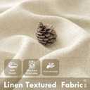 DriftAway Linen Textured Curtain Valances for Windows Light Filtering 3 Inch Rod Pocket Farmhouse Country Rustic Kitchen Valances for Bedroom Living Room Bathroom 14 inch Length Beige