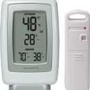 AcuRite 00611 Indoor Outdoor Thermometer with Wireless Temperature Sensor & Hygrometer White Small