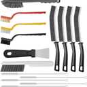 15pcs Crevice Cleaning Brush, Hard Bristle Scrub Brushes Tools, Multifunctional Grout Brush for Home, Bathroom, Ktichen, Window and Corners