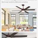 Fanbulous 56 Inch Ceiling Fans with Lights and Remote, Reversible 6 Blades, Dimmable, 3000K-6000K Adjustable, Outdoor Ceiling Fans for Patios, Large Ceiling Fan for Indoor or Covered Outdoor-Brown