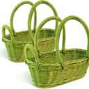 Hand Woven Waterproof Wine Bottle Basket, Red (Red), 4 Pack