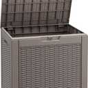 Fancyango 31 Gallon Outdoor Storage Deck Box Waterproof, Grey