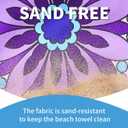 6 Pack Lightweight Thin Beach Towel Oversized 71"x32" Big Extra Large Microfiber Sand Free Towels for Adult Quick Dry Travel Camping Beach Accessories Gift Turtles Tie Dye Coconut Tree Mandala Stripe