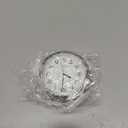 2-1/8 Inch (55 mm) Quartz Clock Insert, Zinc-Alloy Metal Case, Arabic Numeral, White Face (Silver)