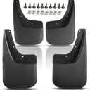 YHTAUTO Mud Flaps Splash Guards Fits GMC Sierra 1500 (Limited), Sierra 2500/3500 HD, with Single Rear Wheel Model, Mudguards Mudflaps Accessories for Trucks with Hardware Kit, Front & Rear 4Pcs Set