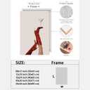 Funky Red Boot Martini Poster Trendy Cherry Girly Bottoms Up Wall Art Trendy Cocktail Posters Feminist Preppy Apartment Room Decor Y2k Aesthetic Home Bar Cart Speakeasy Pop Art 8x12inch Framed (8L" x 12W")