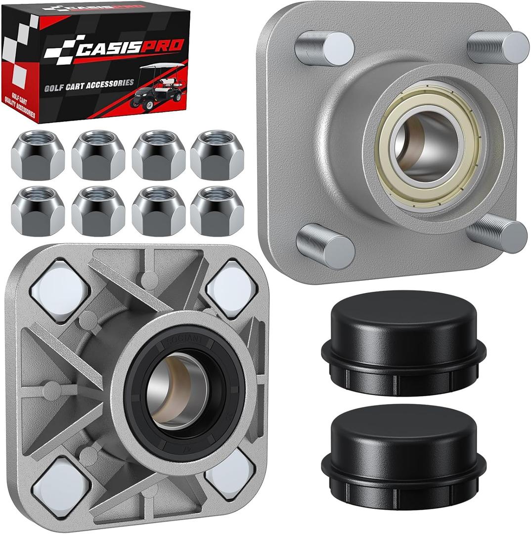 2PCS Golf Cart Front Wheel Hub Assembly for Yamaha G2 G8 G9 G14 G16 G19 G22 G29 Drive, Yamaha Wheel Bearing Hubs kit, OEM# JG5-WF511-10-00 JG5-WF511-00