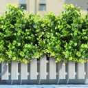 Zeyune 80 Bundles Artificial Grass Plants Outdoor UV Resistant Faux Grass Fake Bushes Plastic Greenery Shrubs Bulk Arrangement for House Outdoor Indoor Decoration Front Porch Window (Lifelike)