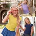 Yooo's Vivi 3 Pack Girls Cap Sleeve T Shirts, 3-Color, 11-12 Years