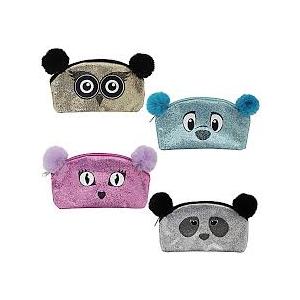 Inkology Pencil Pouch, 9"H x 6"W x 3/4"D, Panda 3 Pack