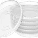 6 Pack Clear Plant Saucer 5 6 8 10 12 14 Inch, Plastic Plant Trays for Indoor, Round Flower Plant Pot Saucer, Sturdy Plant Water Catcher Tray