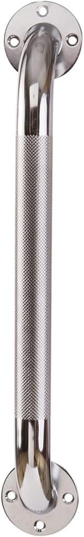 DMI Textured Grab Bars, Handicapped Grab Bars for Bathroom, Shower Rails, Grab Bar for Handicap and Elderly, Perfect for Bathroom Safety, Rust-Resistant Steel, 18", Silver, FSA & HSA Eligible